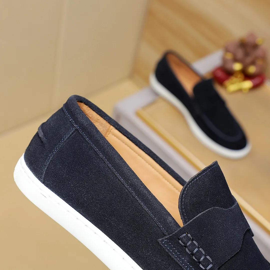 Men's shoes 💰500💰 HERMES Hermès high-end quality original order -Original: imported 🔝Nappa calfskin, frosted cowhide, outer seaming process -Inside: water-dyed cowhide -Outsole: original TPR rubber outsole -Super high quality control·Fine workmanship: High-end, extravagant, and grade) Size: 39-45 (38, 46, can be customized)